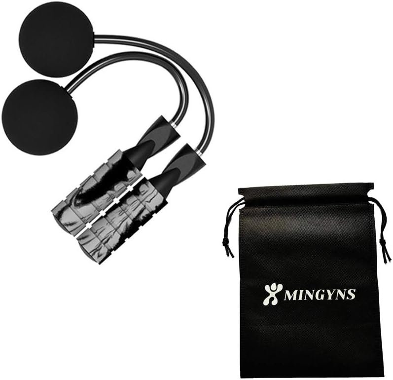 Ropeless Jump Rope,Cordless Jump Rope with weighted Bulk/Balls,Wireless indoor/outdoor Skipping Rope for Weight Loss Fitness Boxing Training WOD MMA