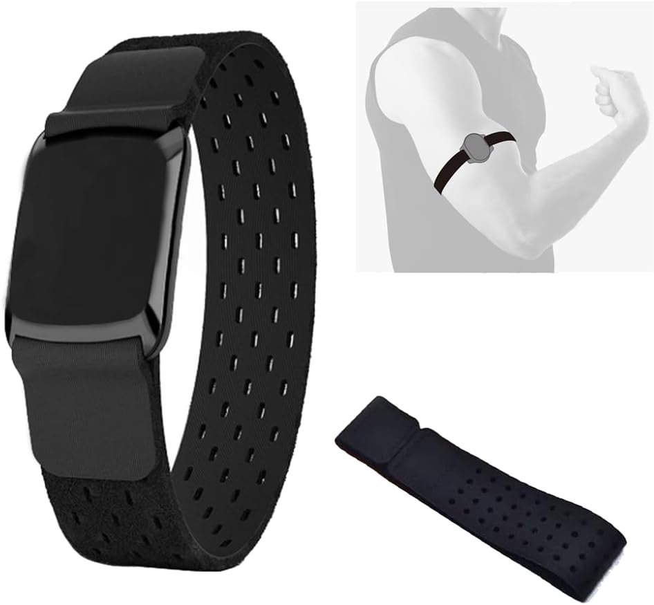 Adjustable Heart Rate Monitor Armband Strap Replacement Compatible with COOSPO HW807 HW9 HW706 / Wahoo TICKR FIT/CYCPLUS H1 / moofit HW401 / Scosche Rhythm+ 2.0 Heart Rate Monitor Armband