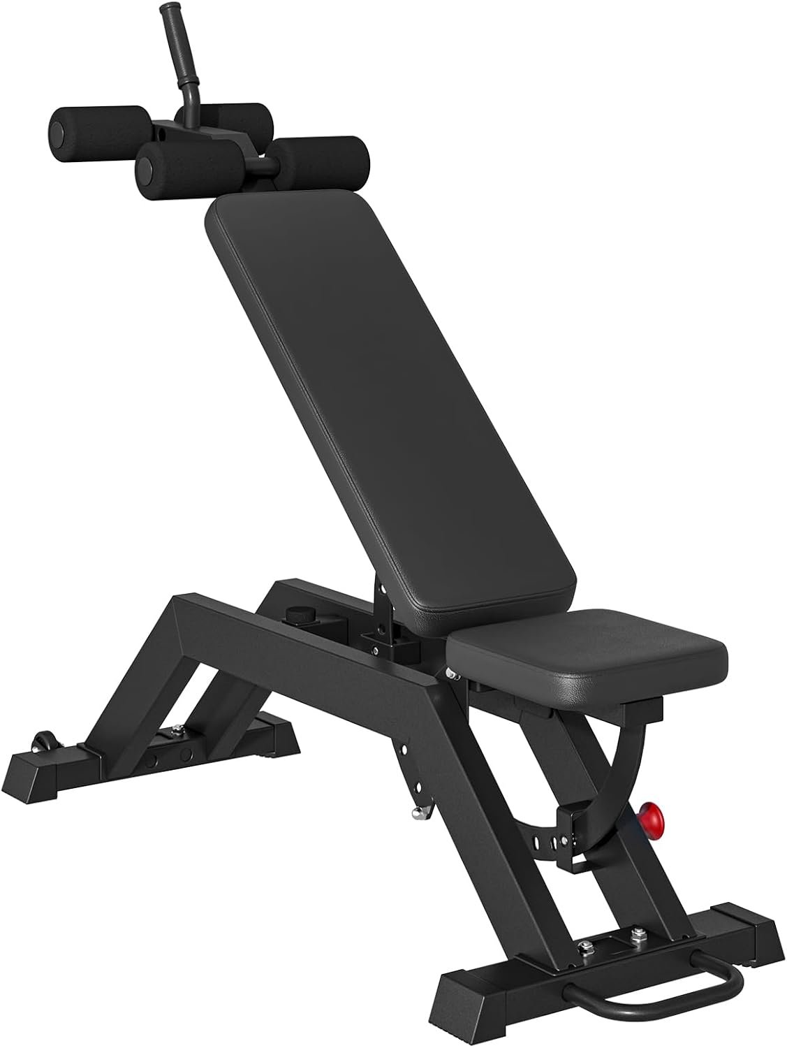 Adjustable Incline Decline Weight Bench for Home Gym, 1000LBS FID Ab Workout Bench with Leg Roller Attachment and Handle for Reverse Crunch, Bench Press, Sit Up and Abs Curl