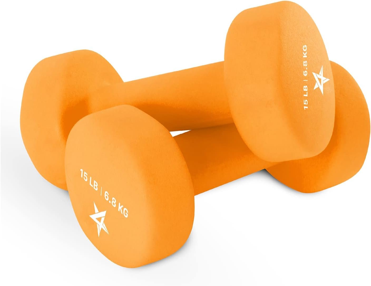 Yes4All Neoprene Coated Dumbbell Hand Weight Sets of 2 – Multiple Weight Options with 15 Colors, Anti-roll, Anti-Slip, Hexagon Shape