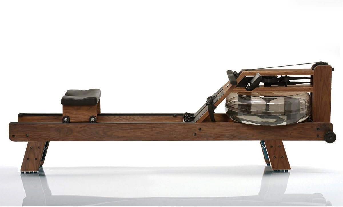 WaterRower Walnut Rowing Machine with S4 BLE Monitor | USA Made Water Rower | Original Handcrafted Erg Machine for Home Use & Gym | Best Warranty