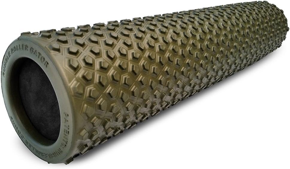 RumbleRoller Original Textured Foam Roller – Deep Tissue, Self Myofacial Release Massage Therapy Roller (RumbleRoller 22″ Gator Cross Frictional Massage)