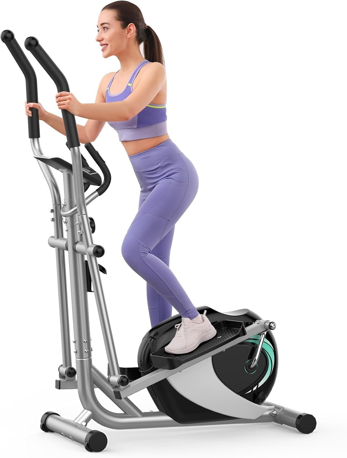 Elliptical Exercise Machine, Dripex Magnetic Elliptical Machine for Home, Hyper-Quiet Elliptical Training Machines w/ 13.2lbs Flywheel, 16 Resistance Levels, Pulse, LCD Monitor
