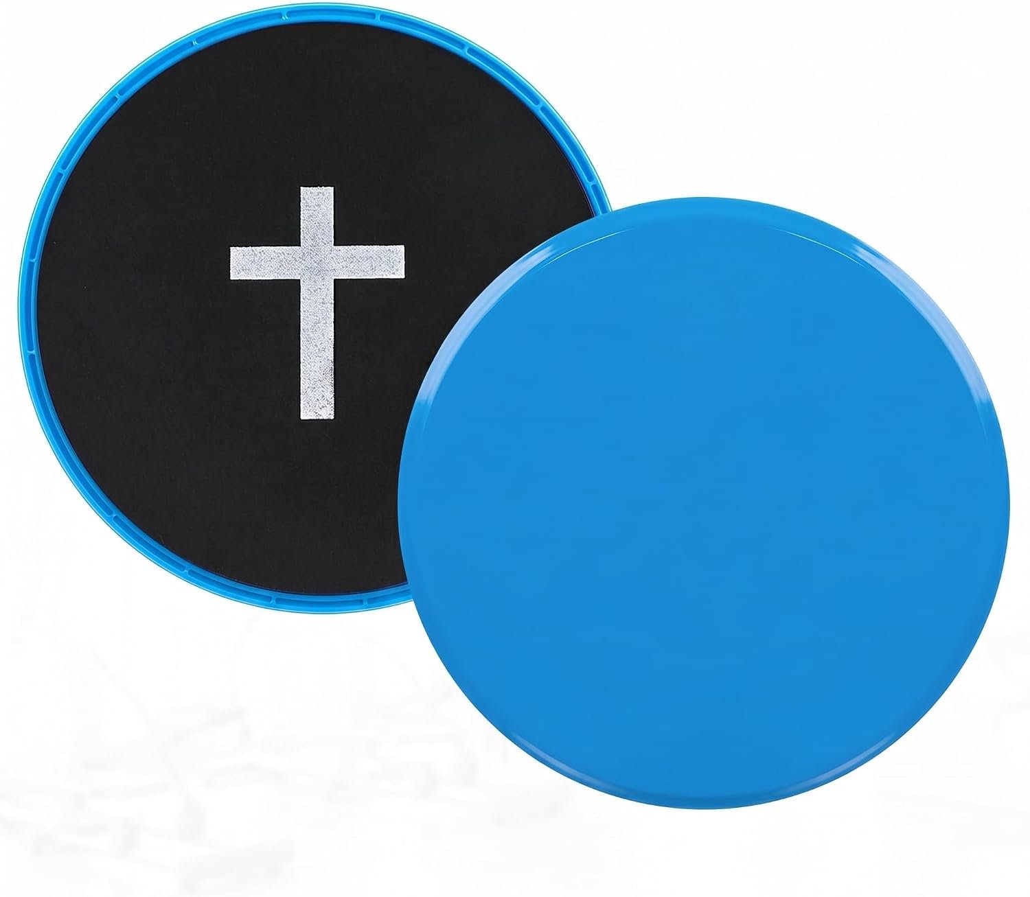2 Pack Exercise Core Sliders for Working Out – Cross Print Durable PP & EVA Gliders for Carpet or Hardwood Floors Portable Dual-Sided Gliding Discs for Lunges & Core Training Gym Equipment
