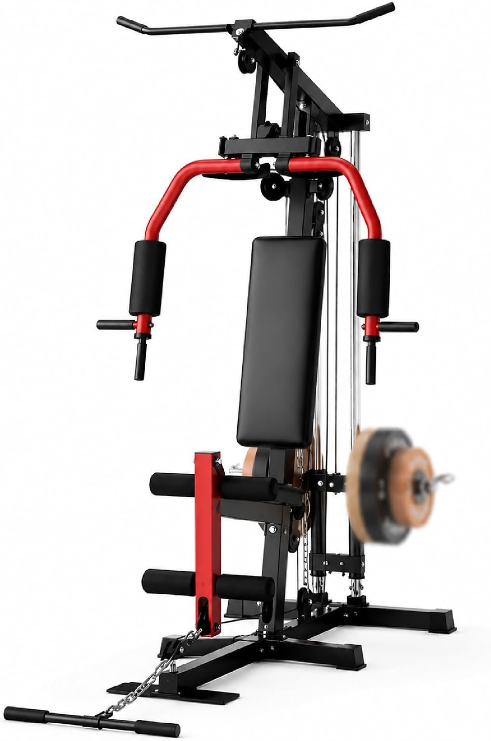 GARVEE Home Gym Machine with Leg Press & Preacher Curl, Multifunctional Full Body Workout Equipment for Home Gym, Adjustable Chest Press, LAT Pulldown, Rowing & Leg Training System, 300 LBS Capacity