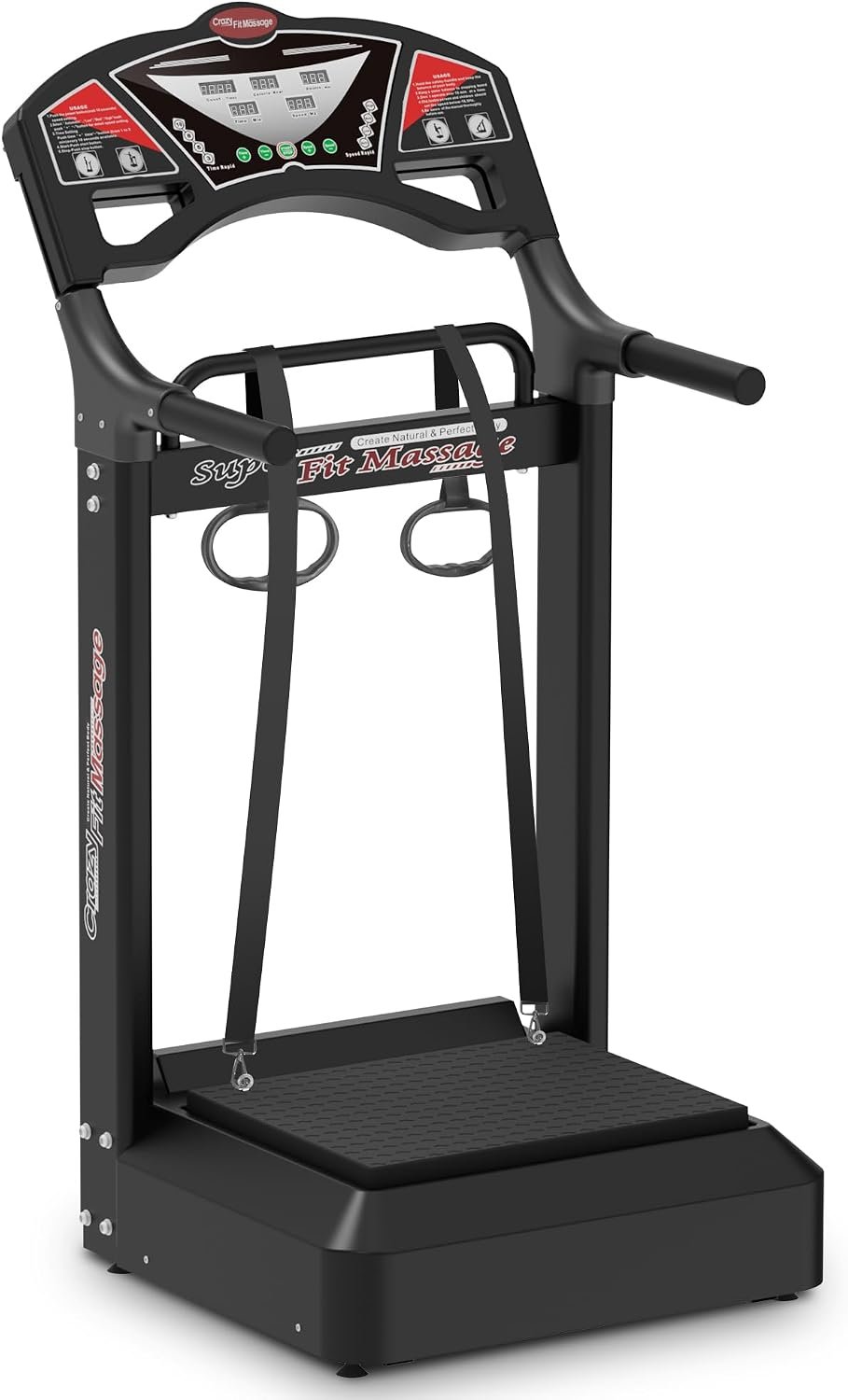 Vibration Plate Exercise Machine with Handles, Full Body Vibration Platform for Home Workout, 99 Speed Levels, Anti-Slip Fitness Machine for Balance, Muscle Toning & Low-Impact Training