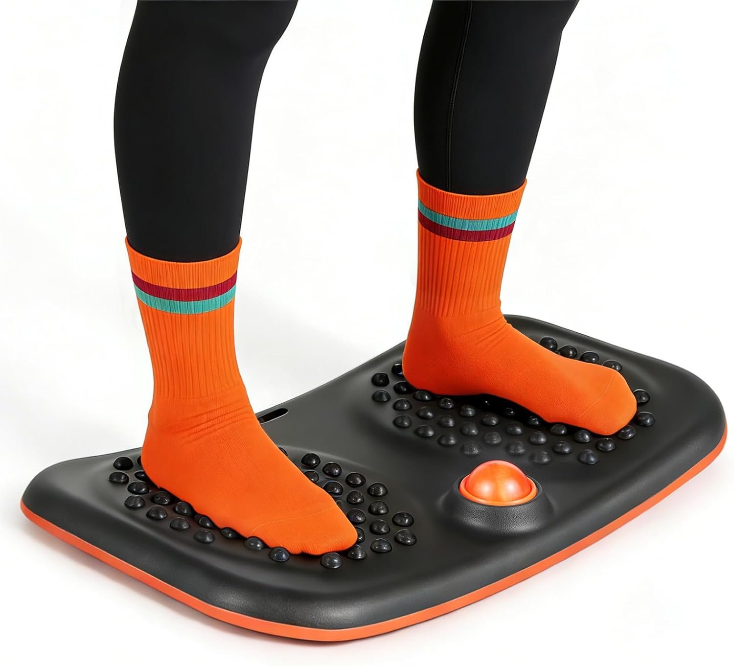 VEVOR Balance Board, Wobble Board Trainer for Adults, Premium Balance Training Equipment Rocker, Compact & Lightweight for Core Workouts, Standing Desk Exercise, Home Gym, Office, Workstation, Black