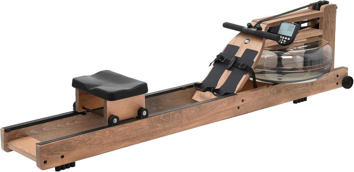 WaterRower Vintage Oak Rowing Machine with S4 BLE Monitor | USA Made Water Rower | Original Handcrafted Erg Row Machine for Home Use & Gym
