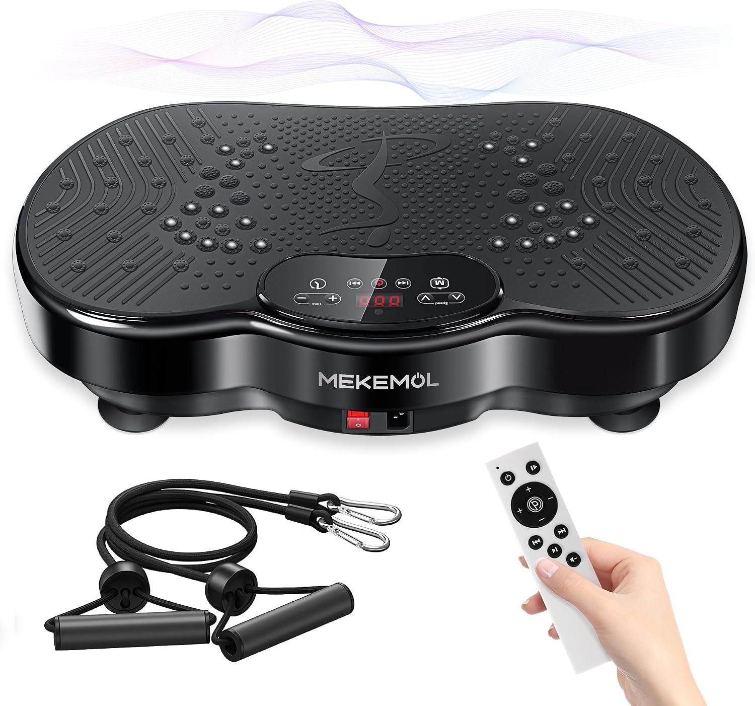 Vibration Plate Exercise Machine – Vibrating Plate for Lymphatic Drainage, 999 Adjustable Speeds Vibrate Stand Shake Board, 330Lbs Capacity Whole Body Workout for Weight Loss, Shaping