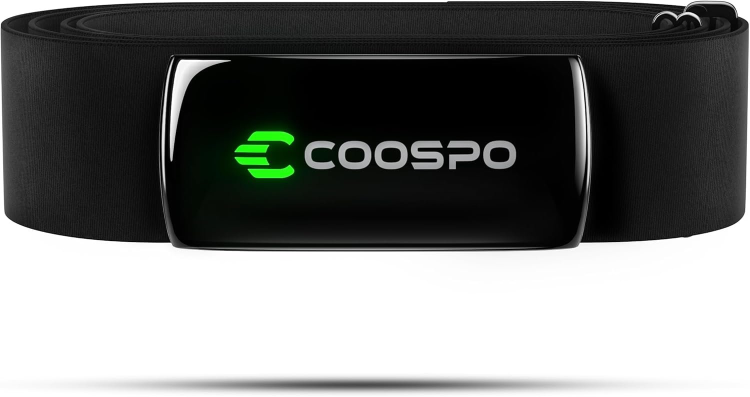 COOSPO Heart Rate Monitor Chest Strap H9Z, HRM Bluetooth 5.0 ANT+,Heart Rate Monitor Chest Sensor with Rechargeable Battery