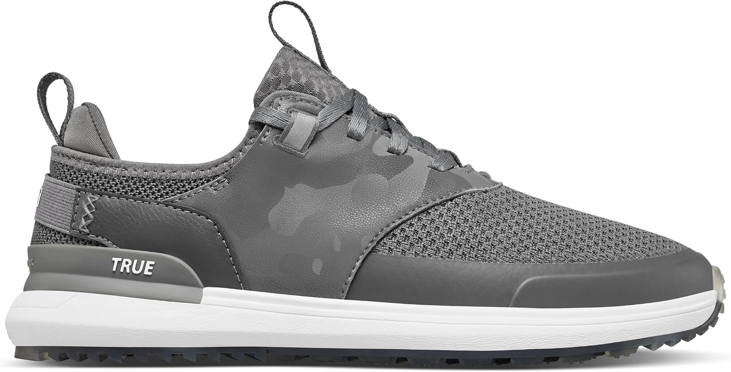 TRUE Linkswear Men’s Lux Hybrid Waterproof Golf Shoes – Knit Upper, Spikeless Rubber Tread, Tour Level Performance