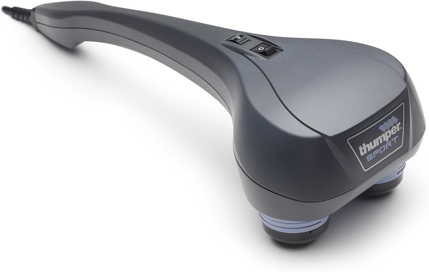 Thumper Sport Percussive Massager – Deep Tissue Home use Massage for Muscles, Back, Shoulders, Neck, Legs, arms. Portable Therapy Action Electric Handheld Massager with Long Handle