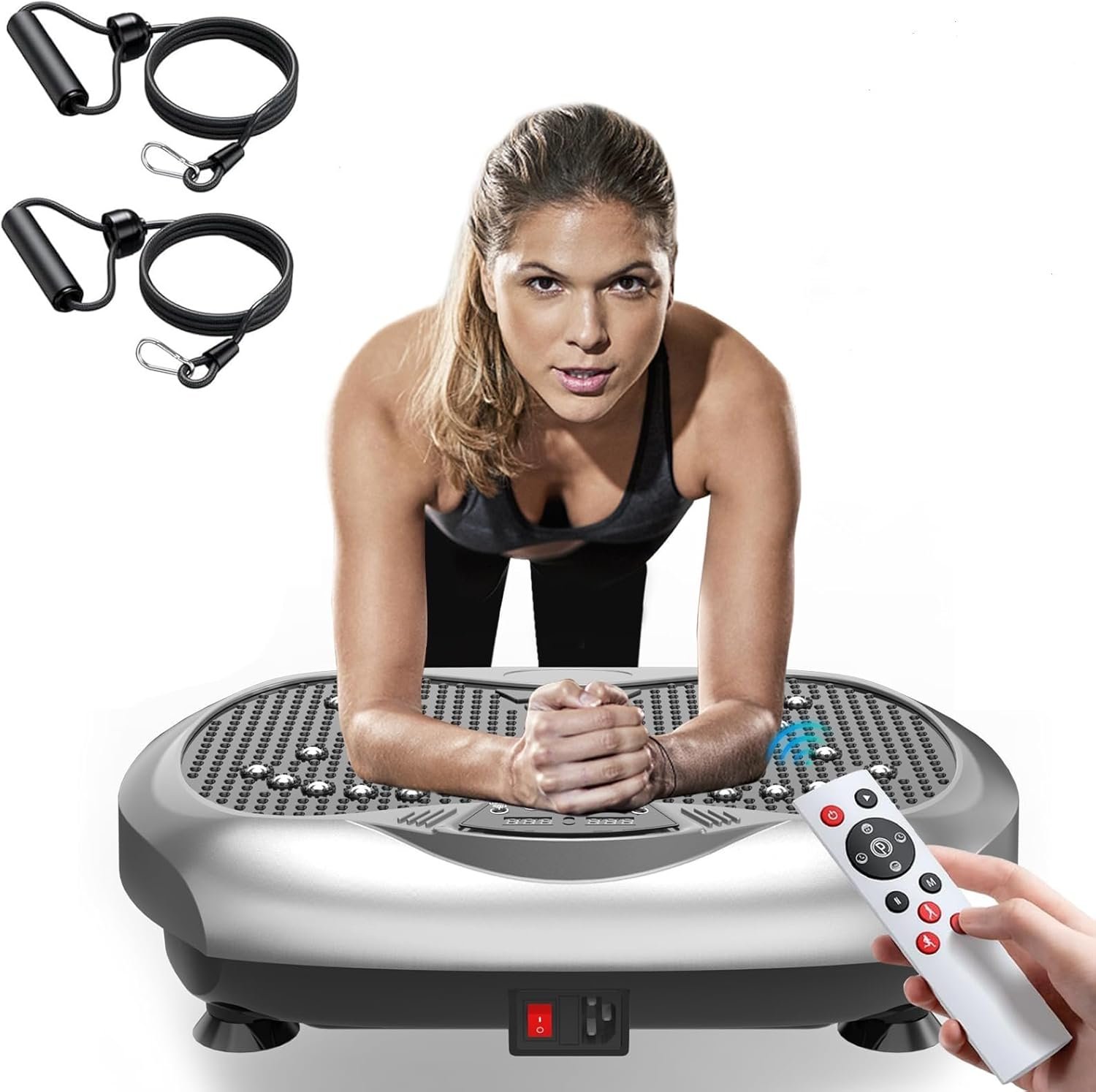 Natini Vibration Plate Exercise Machine – Power Vibrating Plate for Lymphatic Drainage,Whole Body Workout Machine for Women Weight Loss Home Fitness,