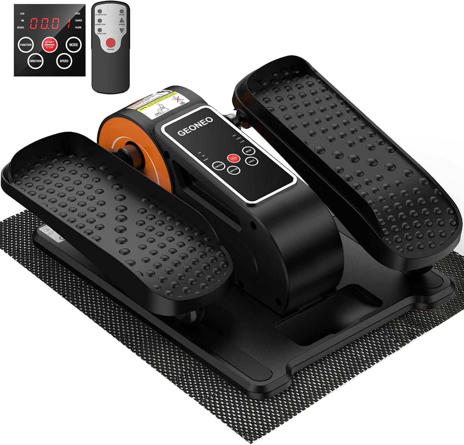 Under Desk Elliptical Machine, Electric Elliptical Leg Exerciser for Senior, Quiet and Compact Electric Seated Pedal Exerciser for Seniors Home with Monitor, Remote Control and 12 Adjustable Speeds