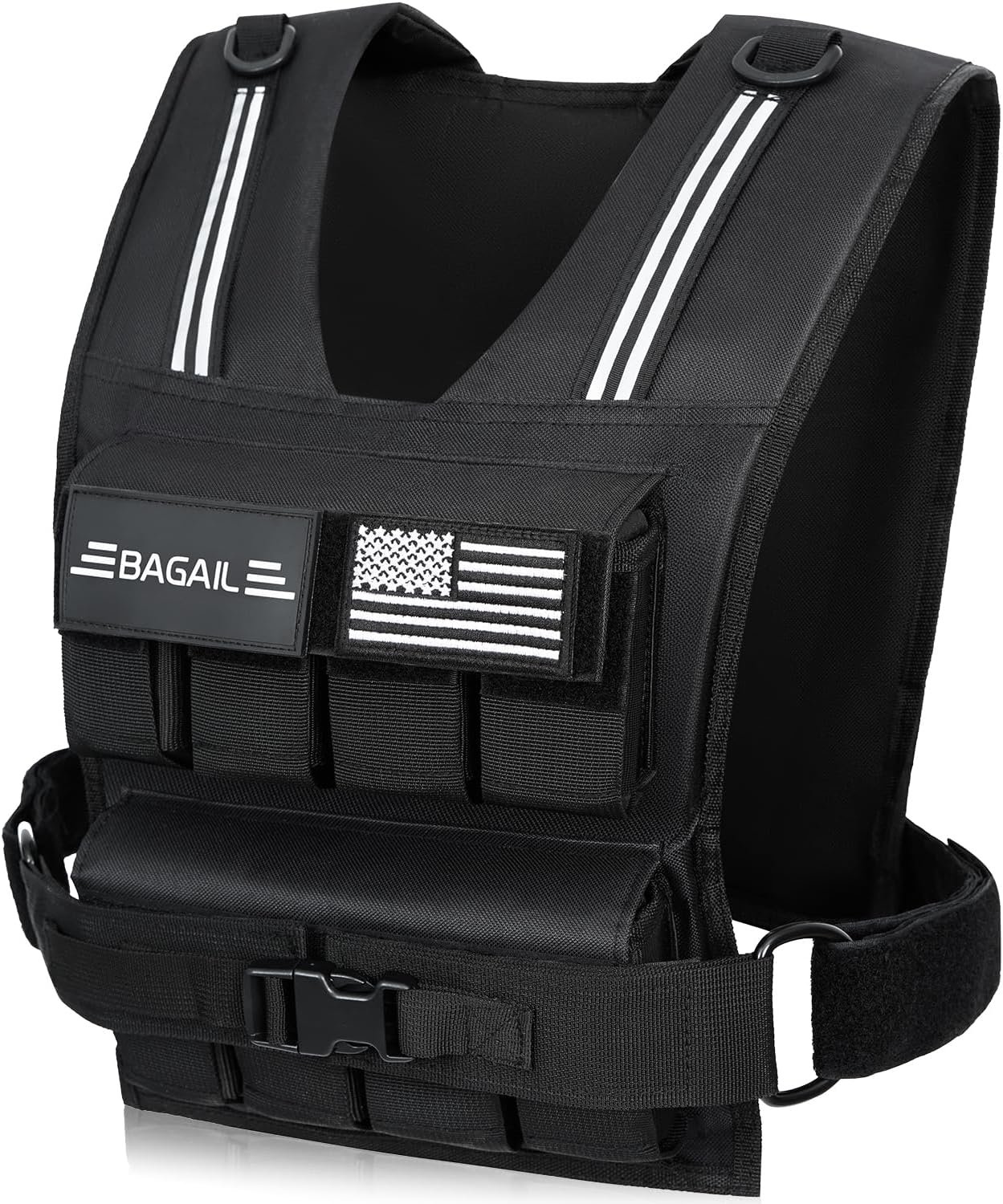 BAGAIL Weighted Vest Men, 20lb/30lb/40lb Adjustable Weight Vest for Woman with Removable Iron Weights, Women’s Rucking Vest for Walking, Workout, Running, Strength Training
