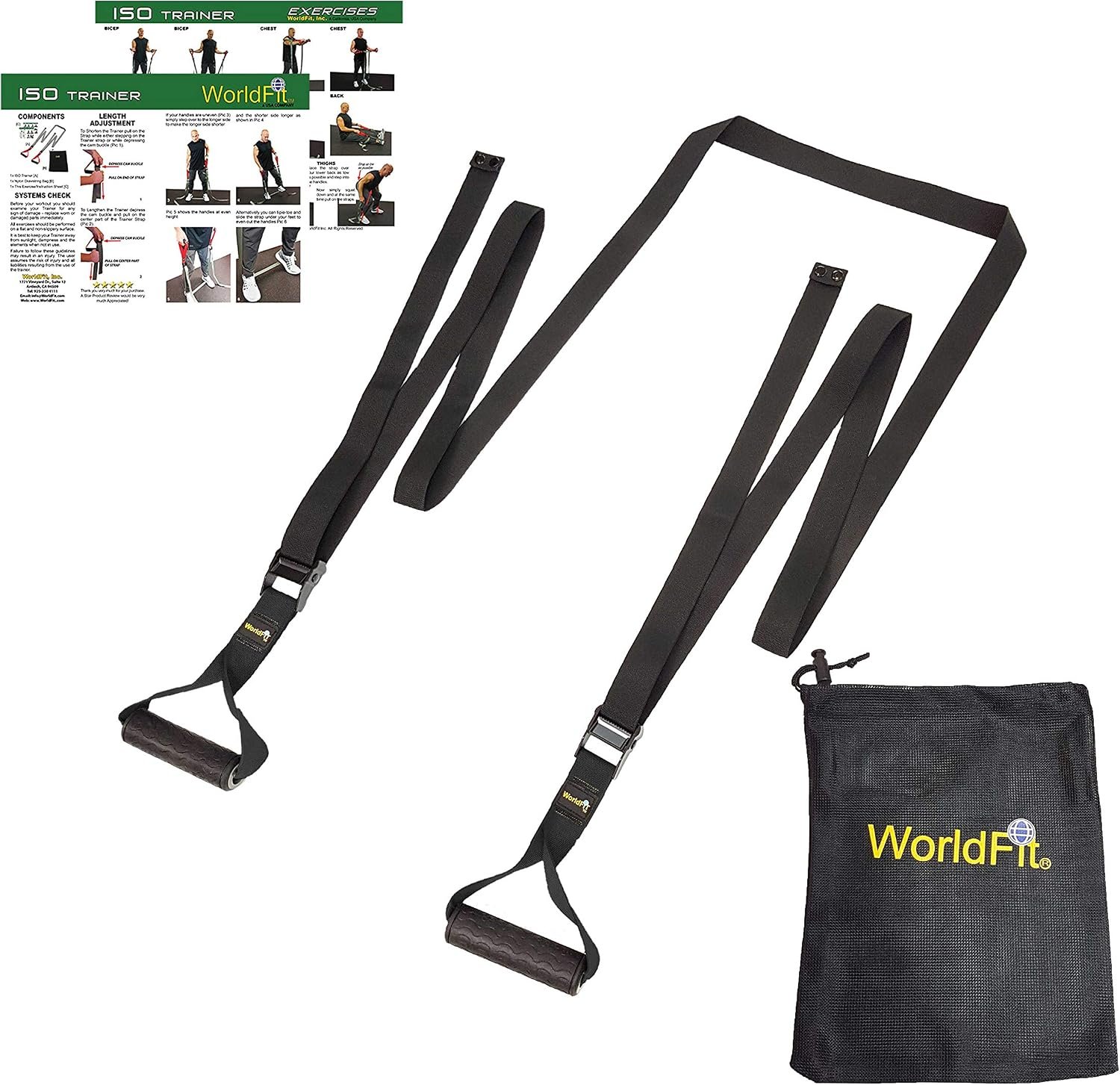 WorldFit ISO Trainer – Isometric Exercise for Strength Training, Stretching, Yoga, Pilates – a USA Company