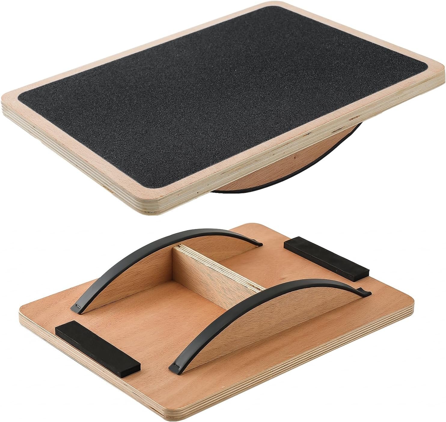 Juoe Balance Board Wobble Board for Adults and Kids – Anti-Slip 350LBS Balance Board for Physical Therapy,Balance Training,Posture Correction,Standing Desk Core Strength Wooden Balance Rocker Board