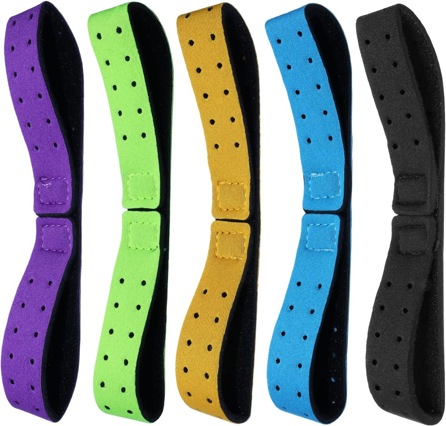 5pcs Replacement Heart Rate Monitor Bands, 0.8×13.8in 5 Colors Soft Heart Rate Strap Adjustable Armband Strap Heart Rate Monitor Band for OTF Beat Heart Rate Sensor,and for Theory Fitness
