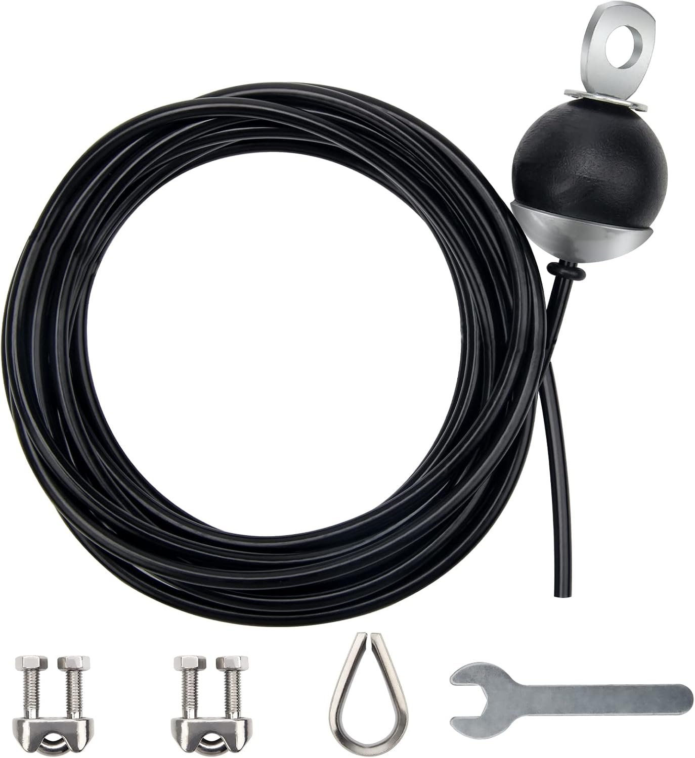 Fitness Pulley Cable 196 Inch, Adjustable Home Gym Cable Replacement for Pulley System, Heavy Duty Fitness Rope Machine Accessories