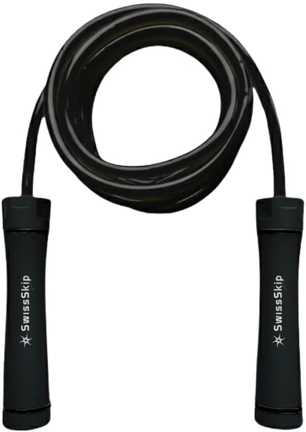 Swissskip Heavy Jump Rope by Dayan Kolev; 1lbs Weighted Skipping Rope for Beginners and Professional Athletes;