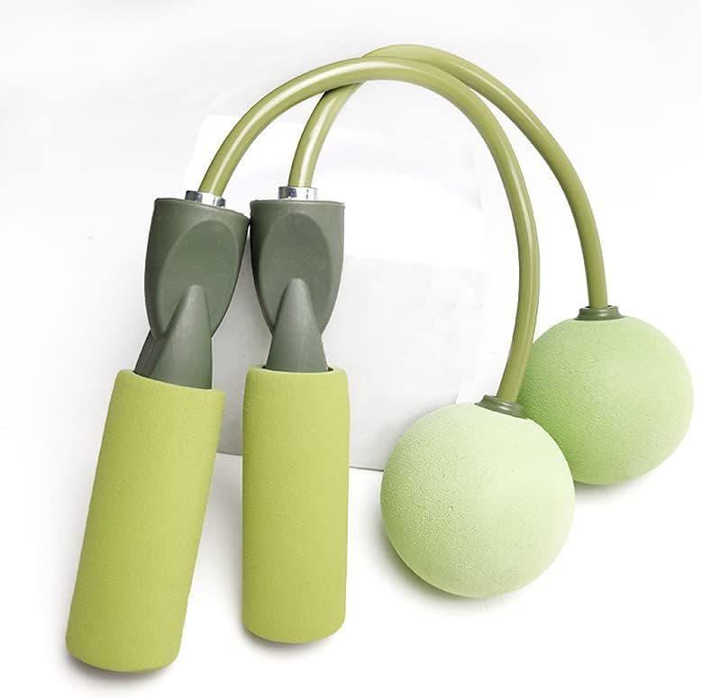 Kimaxhe Jump Rope ，Ropeless Skipping Rope ，Cordless Jump Rope，High Speed Rope Skipping for Narrow Space，Crossfit Exercise Training Indoor Outdoor，Sakura pink or Avocado green