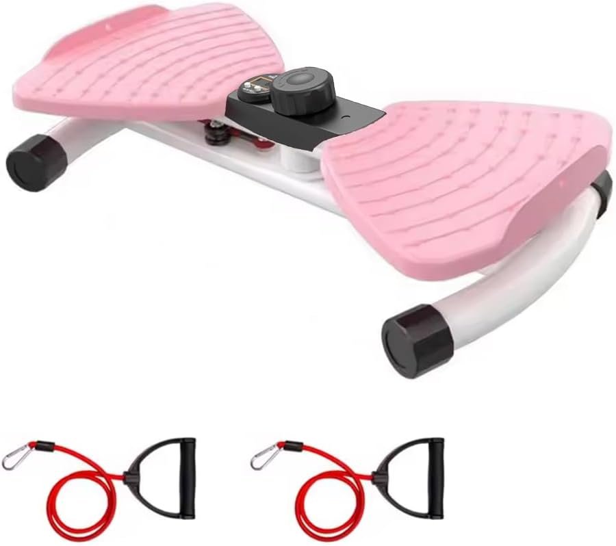 Mute Waist Twister Board, 3-Level Adjustable Ab Workout Machine for Women Men, Noiseless Exercise Twist Board for Home Gym, 330 lbs Capacity, Digital Timer