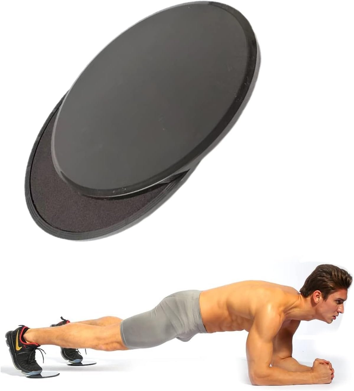 2 Pcs Core Workout Sliders Double Side Usage Strength Sliders Wear Resistant Exercise Gliding Discs for Home, Carpet Hardwood Floors Yoga, Pilates