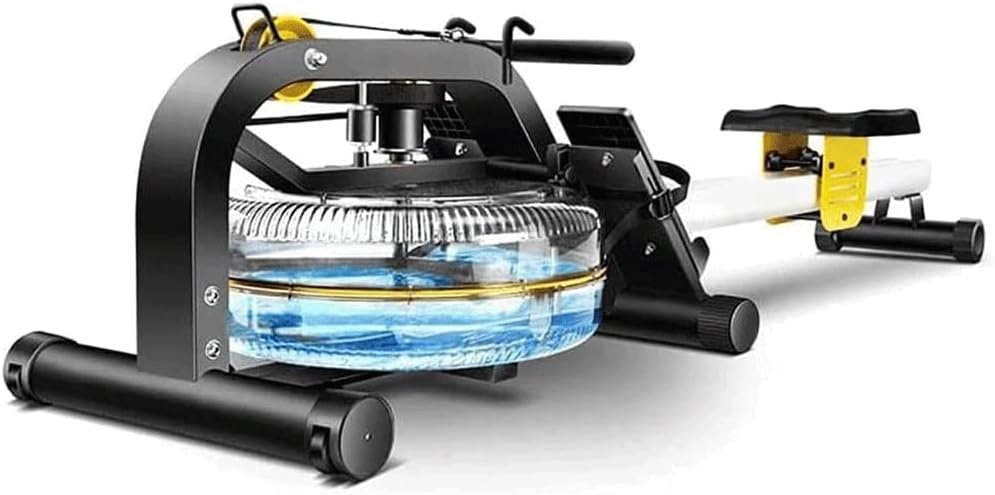 Water Rowing Machine Water Rower with LCD Monitor for Home 270 LBS Capacity Fitness Rowing Machine