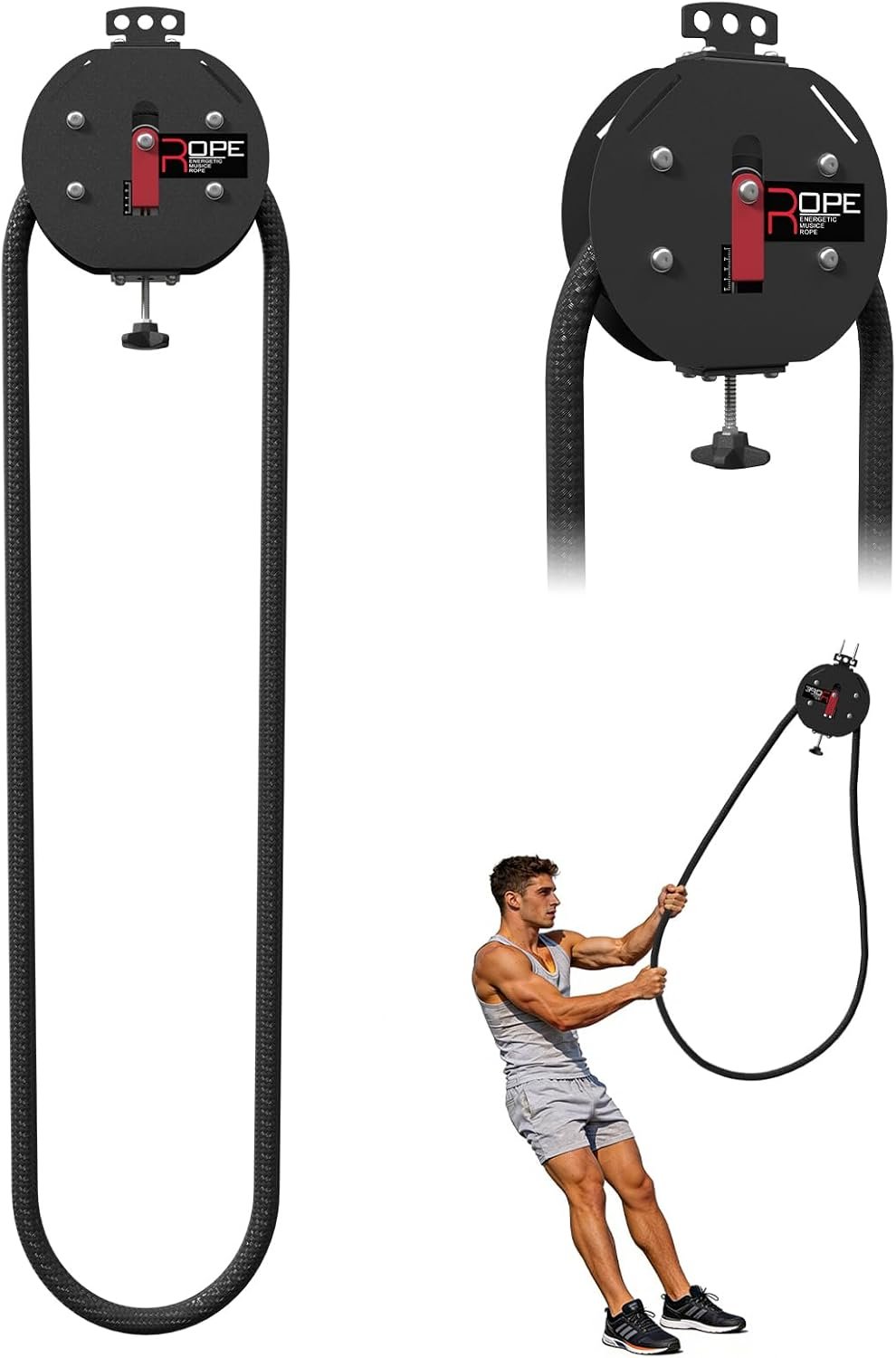 Endless Rope Trainer for Home Gym, Portable Infinity Ropes Machine with 14 FT Closed-Loop Nylon Rope, 66LB Max Resistance Full Body Workout for Beginners Fitness Enthusiasts Seniors