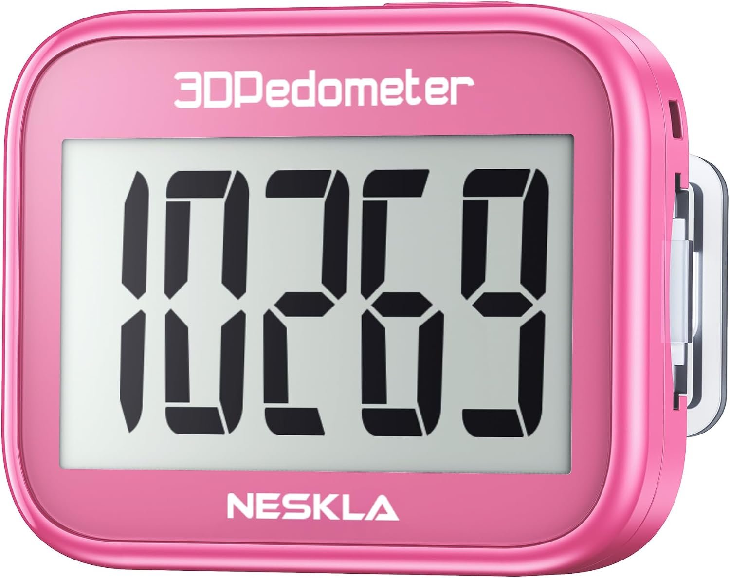 3D Pedometer for Walking, Simple Step Counter with Large Digital Display, Step Tracker with Removable Clip Lanyard, Accurately Track Steps for Men Women Kids Adults Seniors