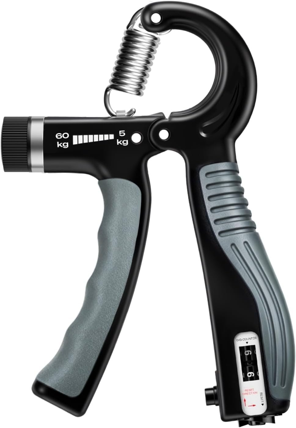 JTHEW Grip Strength Trainer – Adjustable Resistance 11-132lbs/5-60kg Hand Gripper & Forearm Strengthener Device with Smart Counter for Sports & Rehab