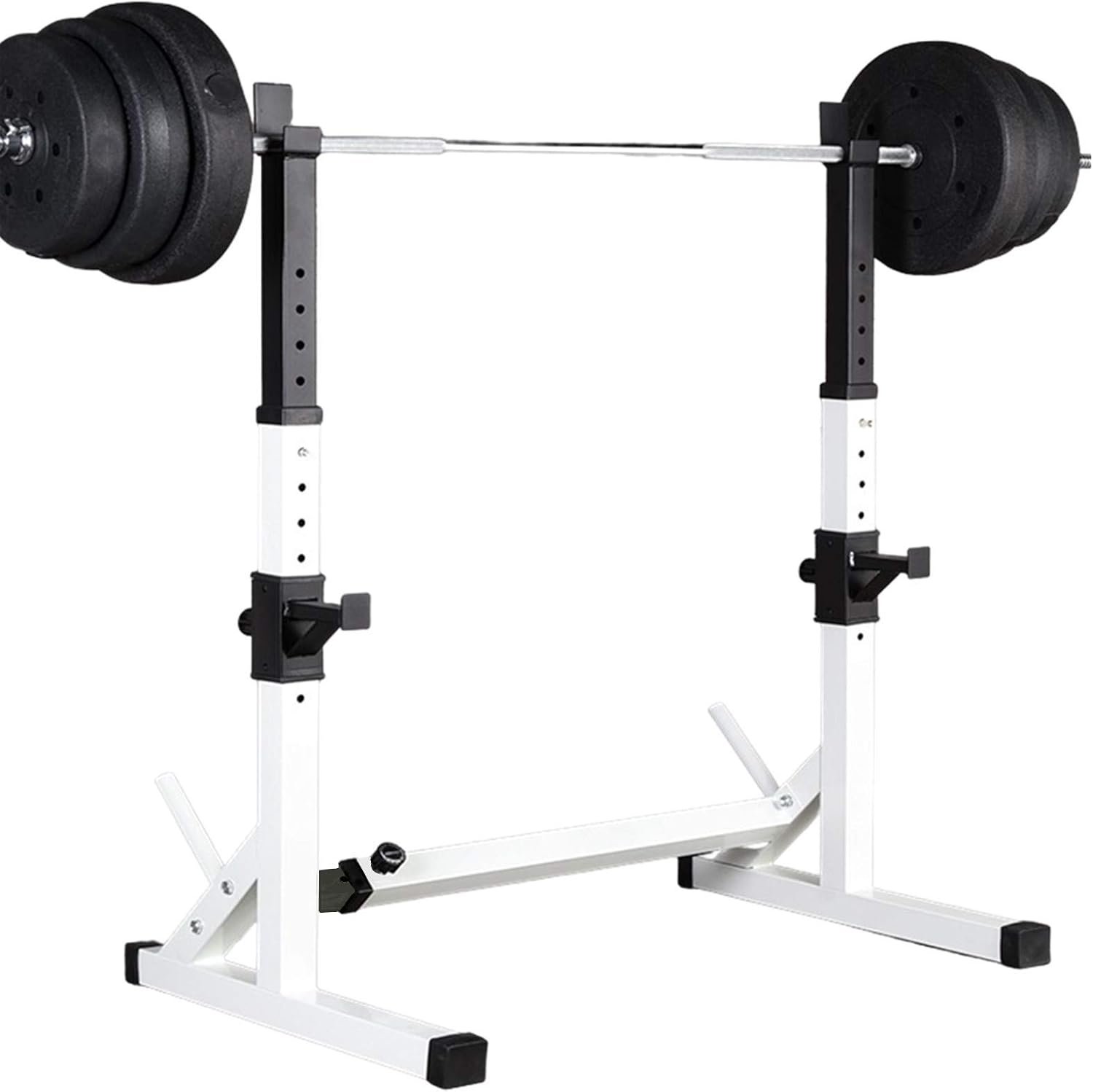 Barbell Rack Stand – Multifunctional Adjustable Squat Rack, Heavy-Duty Dumbbell Rack，Strength Training Dip Station, Home Gym Equipment Max Load 550lbs