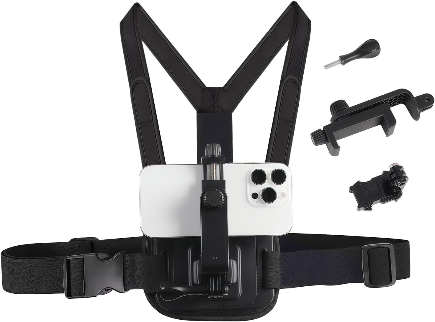 Suptig Phone Chest Mount Phone Harness Strap Holder Compatible for iPhone, Samsung, Gopro, DJI Action, Cell Phones Action Cameras POV/VLOG