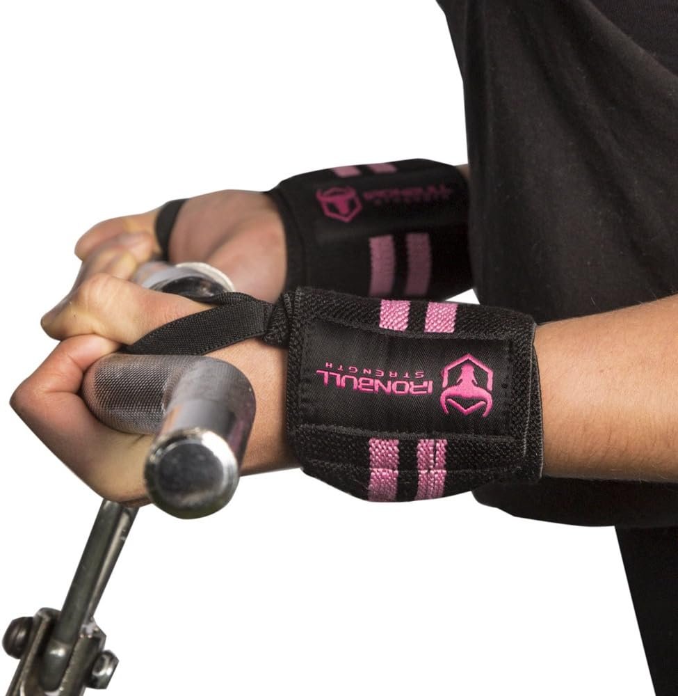 Women Wrist Wraps with Thumb Loops – 12″ Professional Grade – Wrist Support Brace and Compression for Cross Training, Weight Lifting, Powerlifting, Strength Training