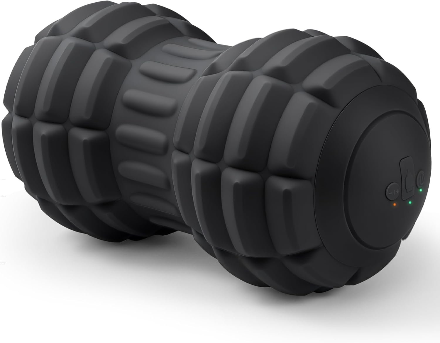 Vibrating Peanut Massage Ball for Plantar Fasciitis, 4-Speed Portable Massage Roller for Foot, Neck, Back, and Body – Deep Tissue Myofascial Release Mobility Ball Muscle Relaxer (Black)