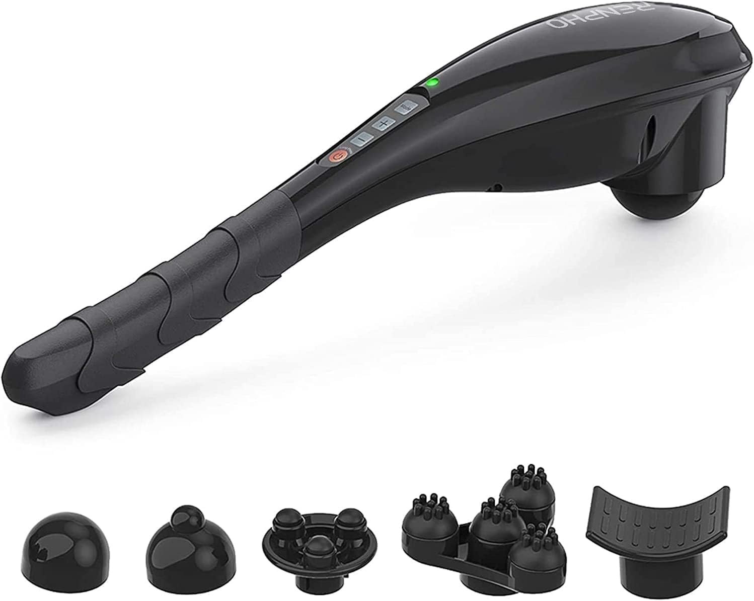 RENPHO Rechargeable Handheld Back Massager with 5 Adjustable Speeds & Modes, Gifts for Men/Women, Cordless Electric Neck Massage Tool for Muscle Relief, Tailored Intensity for Shoulder, Leg, Calf