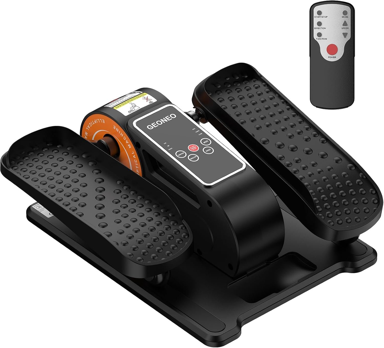 Under Desk Elliptical Machine, Electric Elliptical Leg Exerciser for Senior, Quiet and Compact Electric Seated Pedal Exerciser for Home with Monitor, Remote Control and 12 Adjustable Speeds