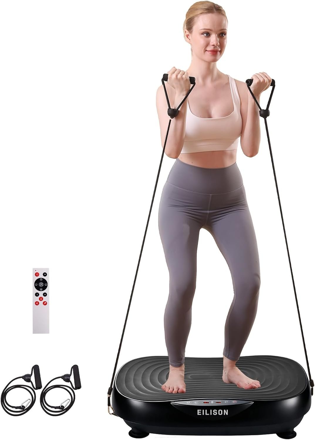 EILISON Glory Vibration Plate Exercise Machine – Lymphatic Drainage Whole Body Workout Vibration Platform 99 Adjustable Speeds Power Shaping Vibrating Plate, Weight Loss, 350 lbs