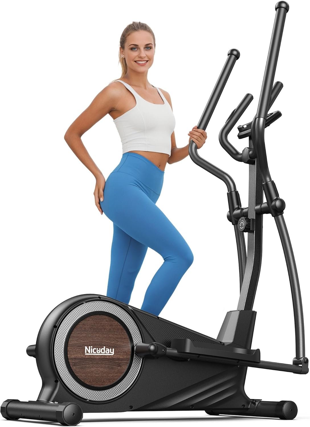 Niceday Elliptical Exercise Machine, Elliptical Machine for Home, Magnetic Elliptical Trainer with 15.5IN-19IN Stride, 16 Resistance Levels, 400LBS Loading Capacity, Support Kinomap APP
