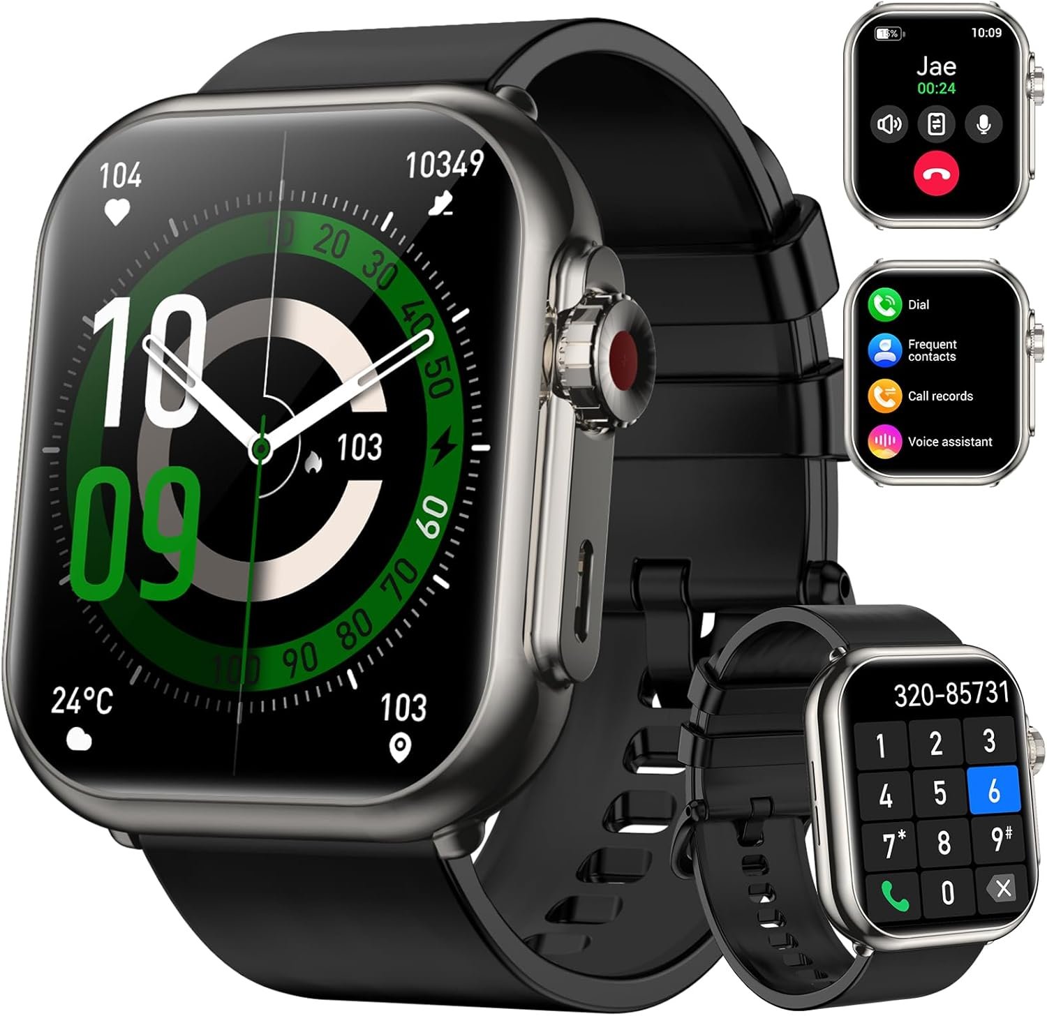 Smart Watch for Men – 1000 mAh Battery 1.85″ HD Fitness Tracker with Heart Rate Sleep Monitor Fitness Watch with 120+ Sport Modes with IP68 Waterproof with Smartwatch for iOS Android