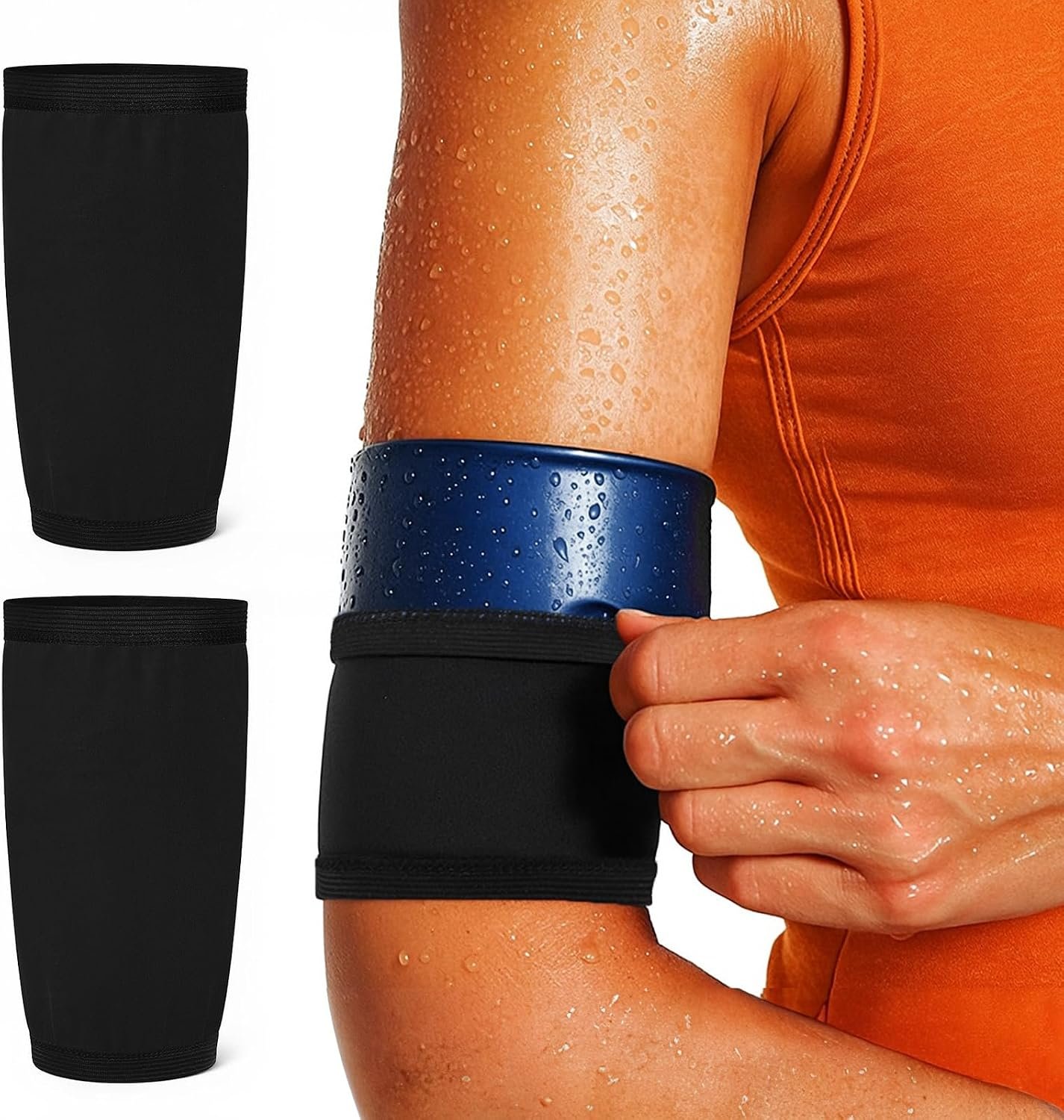 2 pcs Women’s Arm Trimmers Slimming Arms Sleeves Sport Arm Shapers Sweat Bands Compression Wrap Belt Helps Upper Arms Shaper for Workout Beauty Flabby Weight Loss Calories