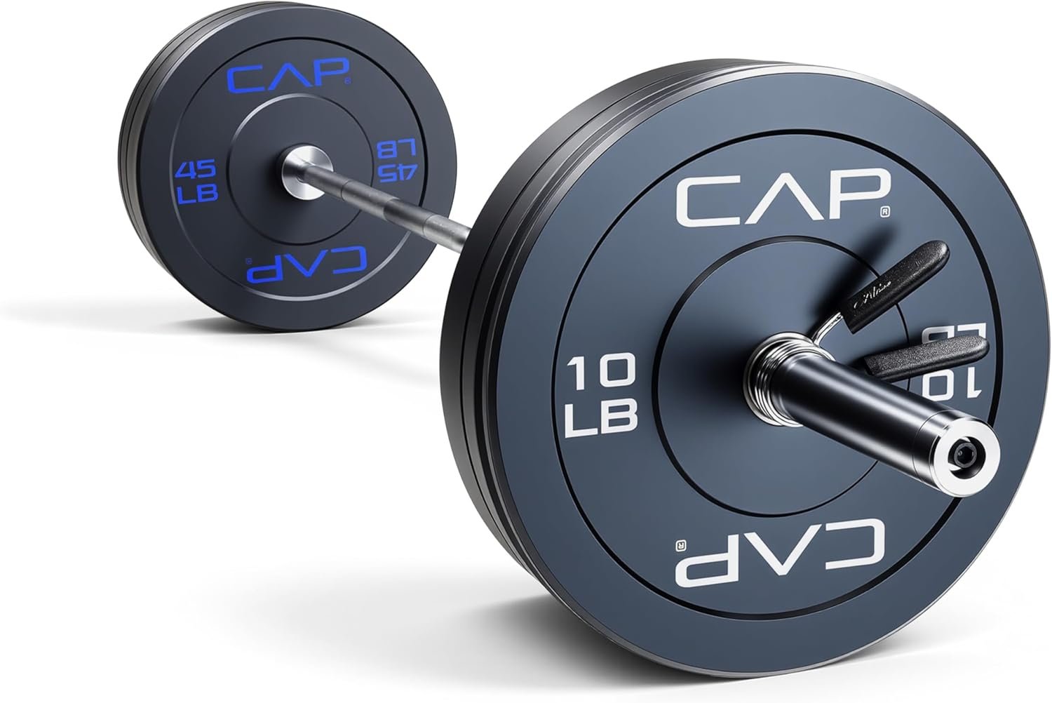 CAP Barbell Olympic Weight Set with 7ft Barbell & Bumper Plates | 160-370 lbs | Multiple Options