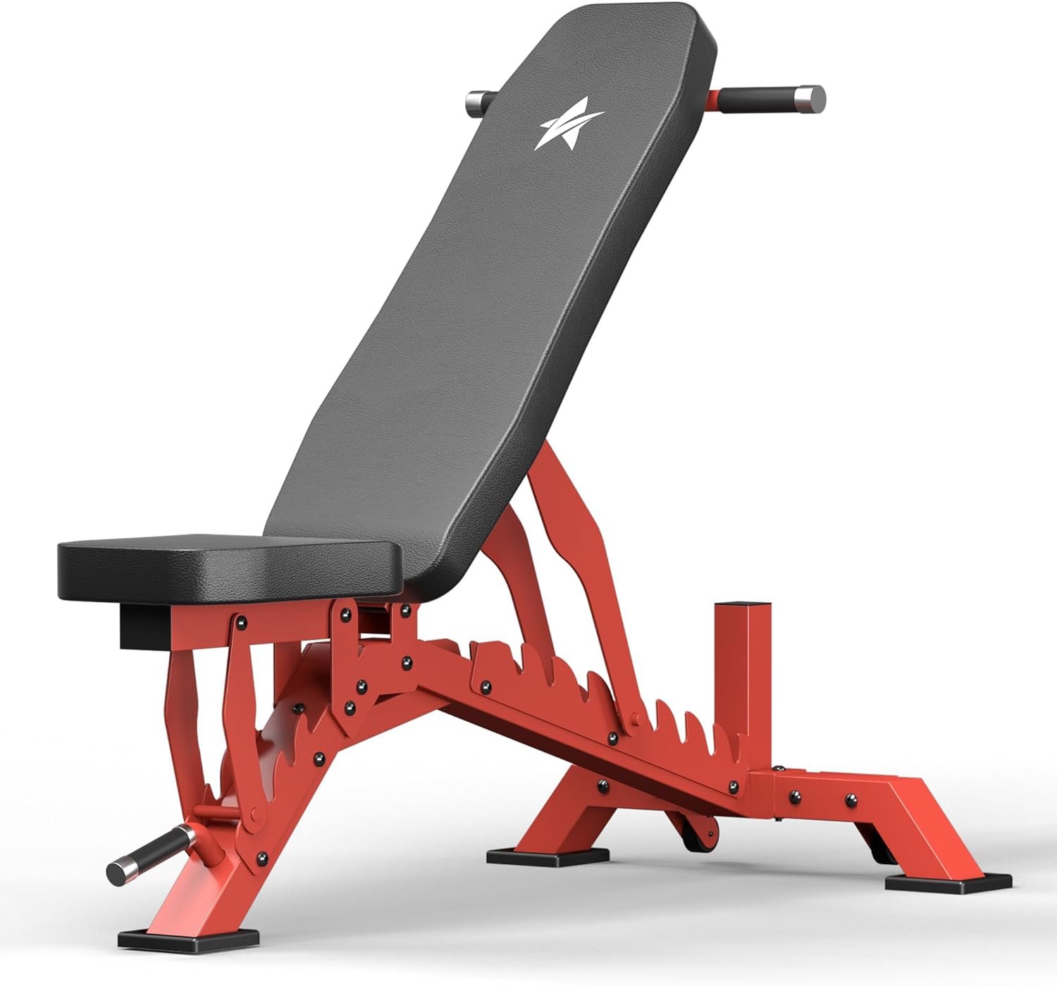 Weight Bench, Adjustable Workout Bench for Home Gym Full Body Workout, 1300LBS Weight Capacity Bench Press, Flat/Incline Bench with 33″ Extra-Long Backrest & Wheels