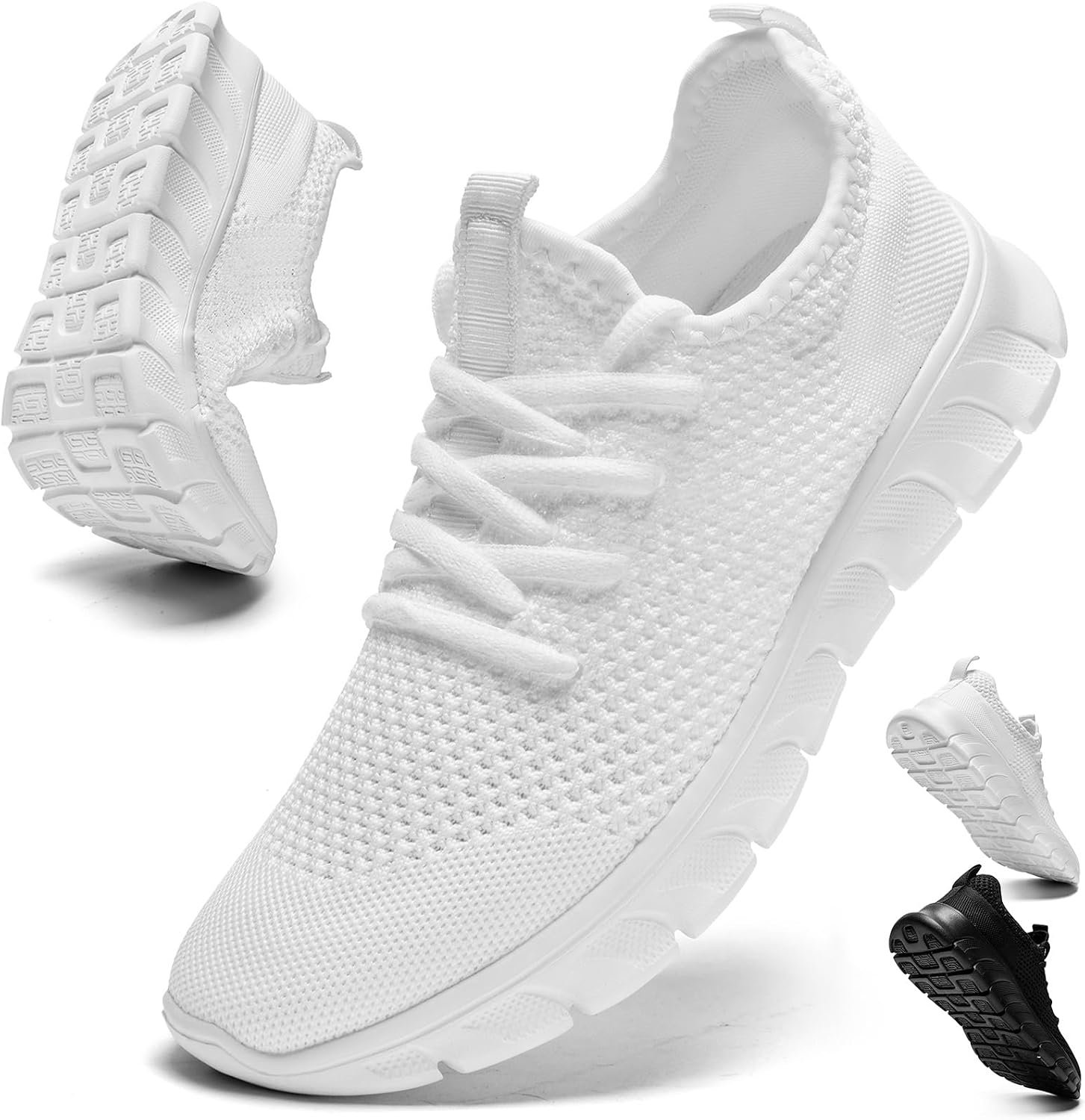 Mens Running Shoes Tennis Sneakers Slip on Walking Gym Non Slip Work Shoe Lightweight Breathable Causal Athletic Workout Shoes