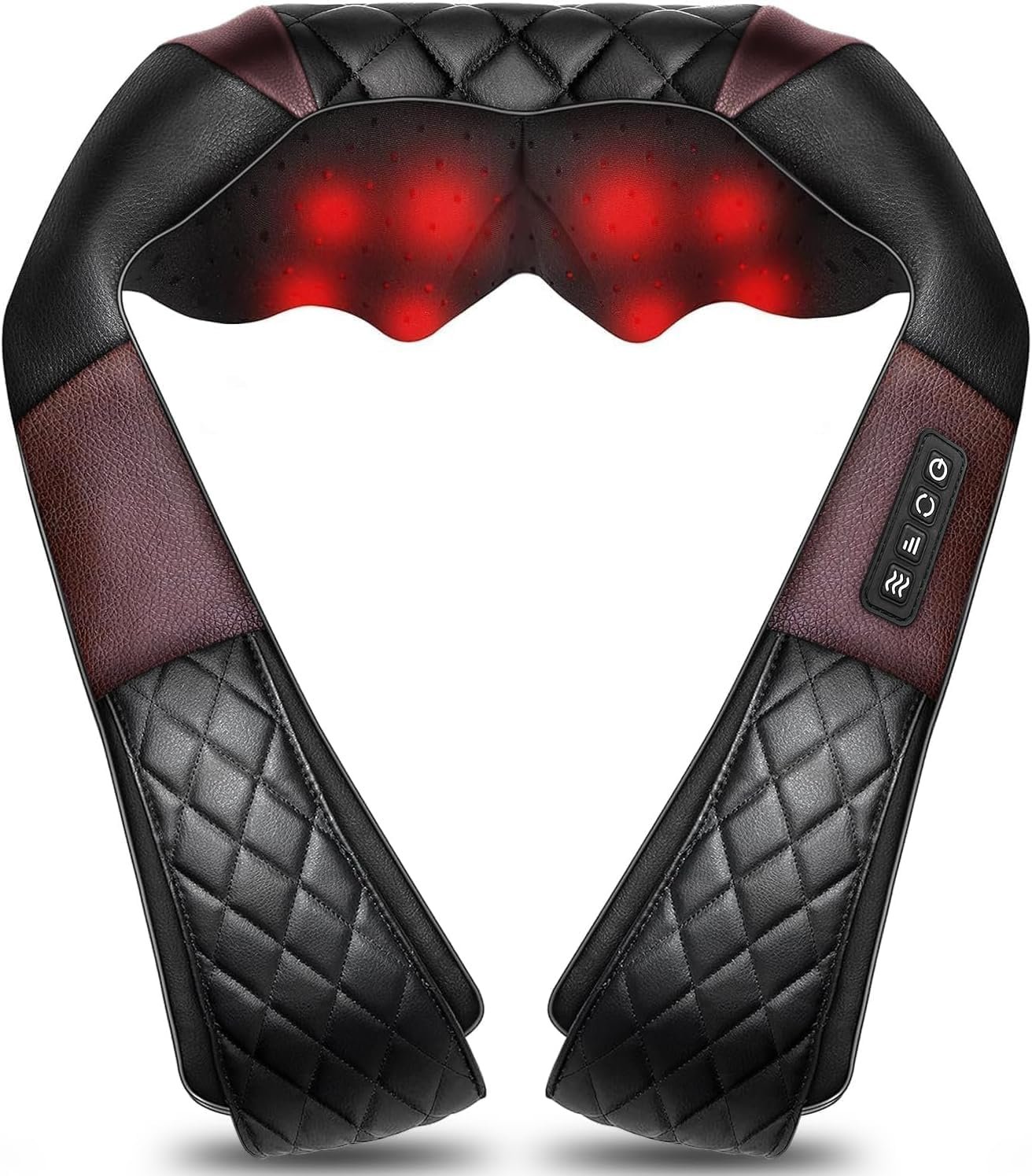 Shiatsu Neck and Back Massager with Heat, Electric Deep Tissue 4D Kneading Massage Pillow for Shoulder, Leg, Body Muscle Pain Relief – Best Gifts for Women Men Mom Dad
