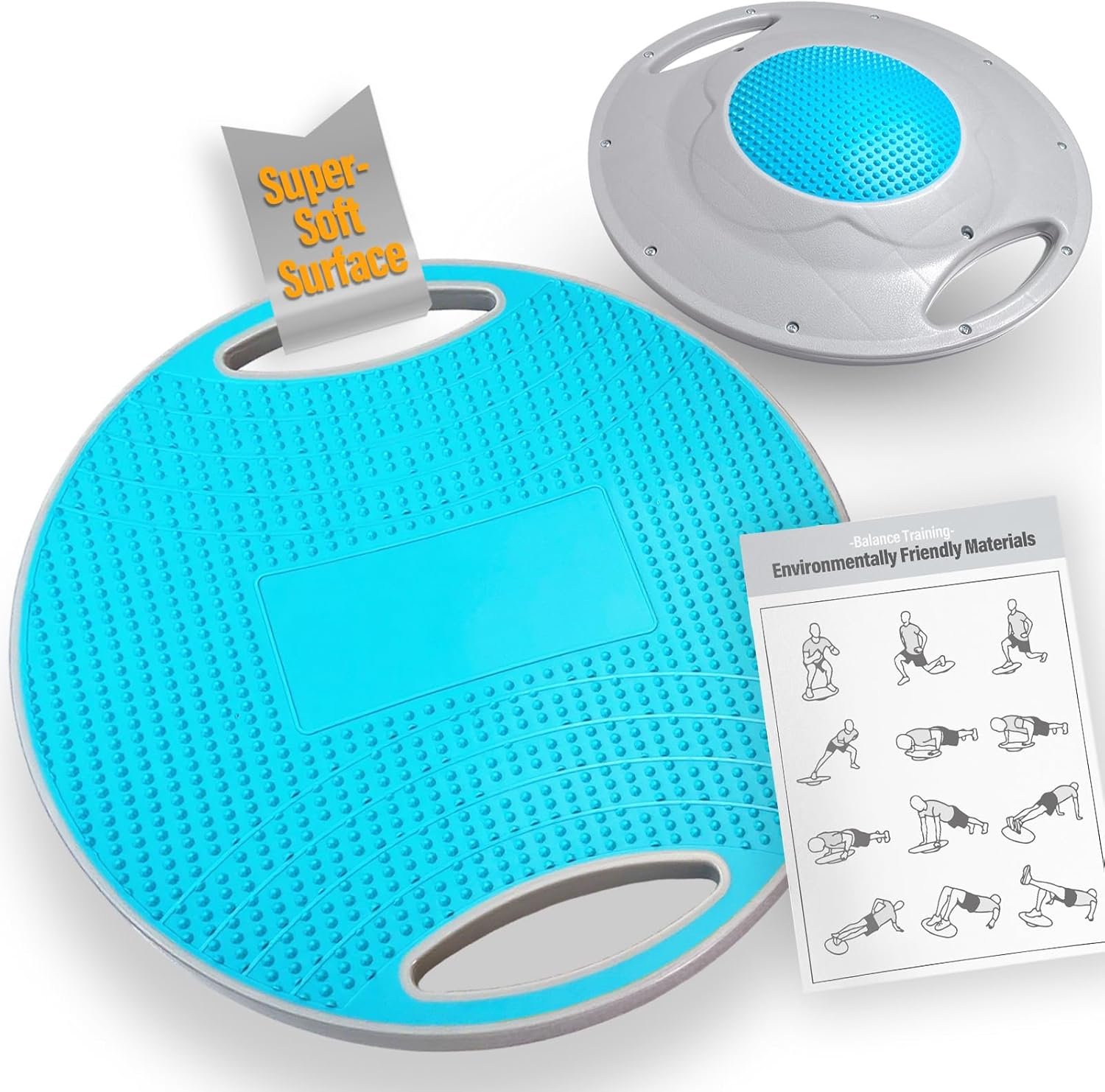 Upgraded Wobble Balance Board for Physical Therapy, Standing Desk & Gym 16 1/3″ | Core Trainer with Non-slip Surface | Stability Board for Workout Balance Training | Wobble Board