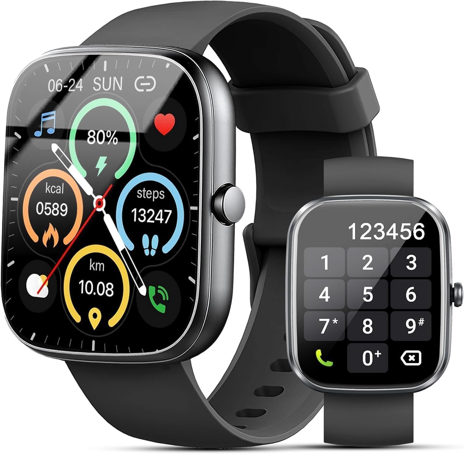 Smart Watch for Men Women (Answer/Make Call), 2025 New 1.91″ HD SmartWatch, Fitness Watch with 120+ Sport Modes, IP68 Waterproof, Heart Rate/Sleep Monitor, Pedometer, Activity Tracker for Android iOS