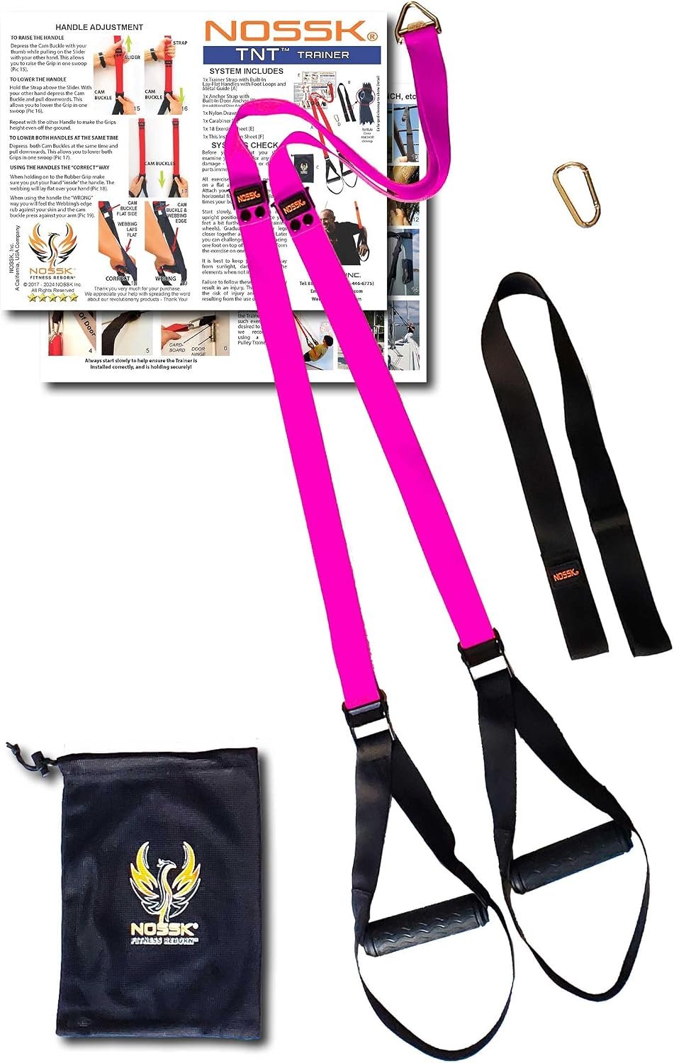 TNT Pro Suspension Fitness Trainer (Pink) – Proud to be a USA Company