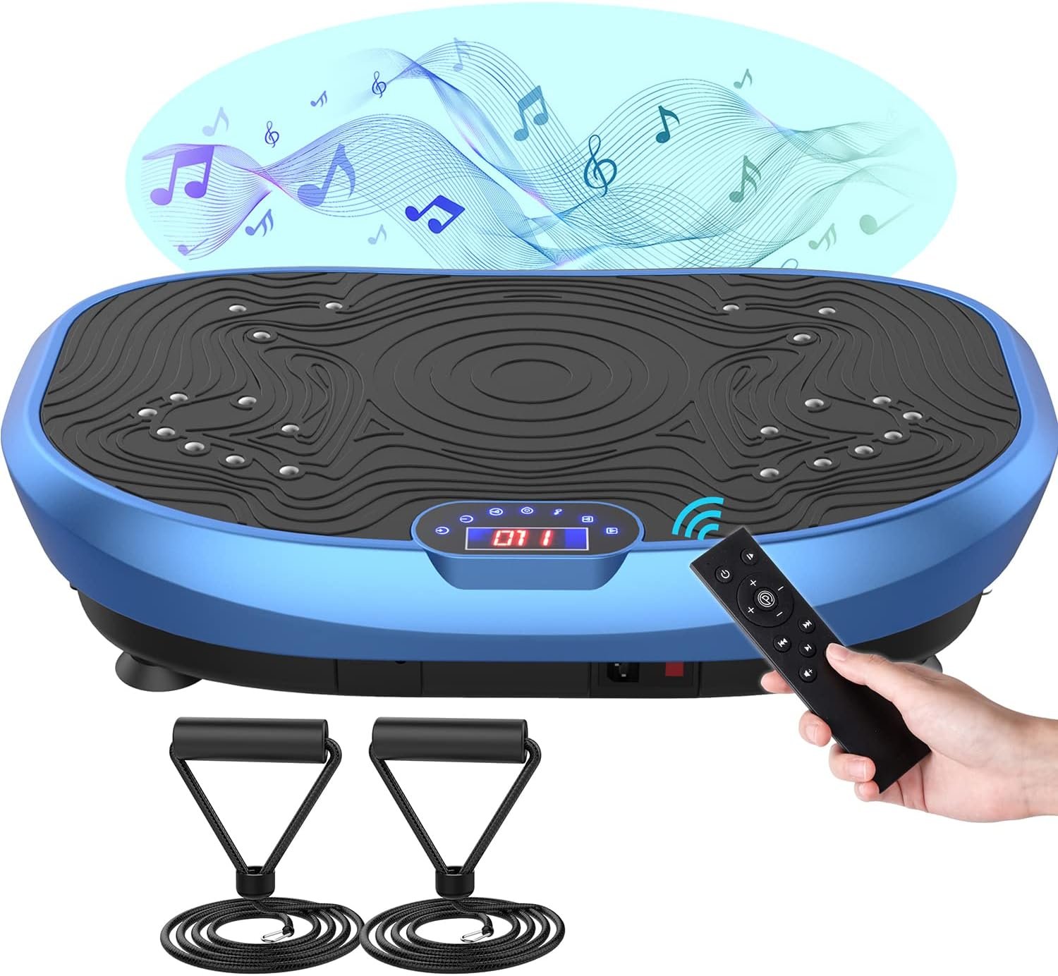 AXV Vibration Plate Exercise Machine Whole Body Workout Music Vibrate Fitness Platform Lymphatic Drainage Machine for Weight Loss Shaping Toning Wellness Home Gyms Workout