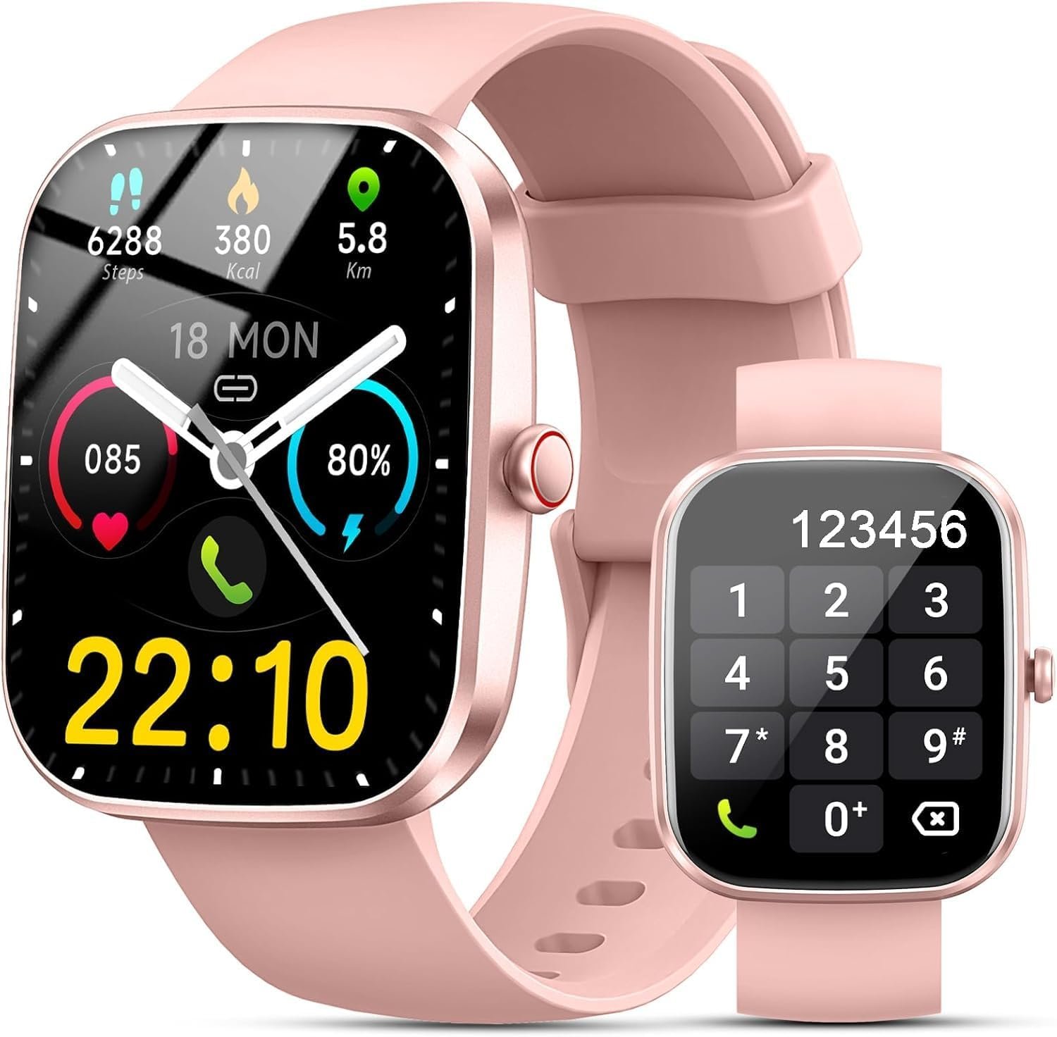 Smart Watch, 1.91″ Smartwatch for Men Women (Answer/Make Call), Fitness Tracker with 100+ Sport Modes, IP68 Waterproof, Heart Rate/Sleep Monitor, Pedometer, Activity Tracker for Android iOS